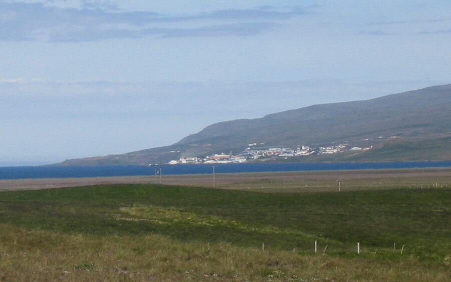 Hvammstangi as seen from Route 1, Iceland