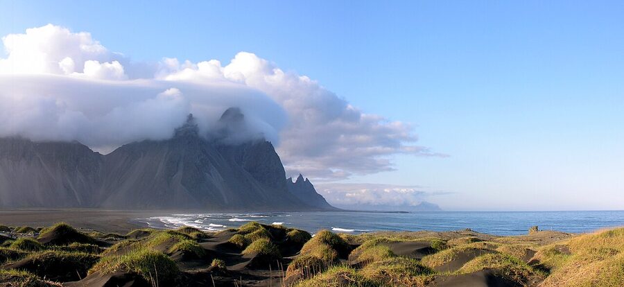 Stokksnes peninsula and Vestrahorn mountain in Iceland
