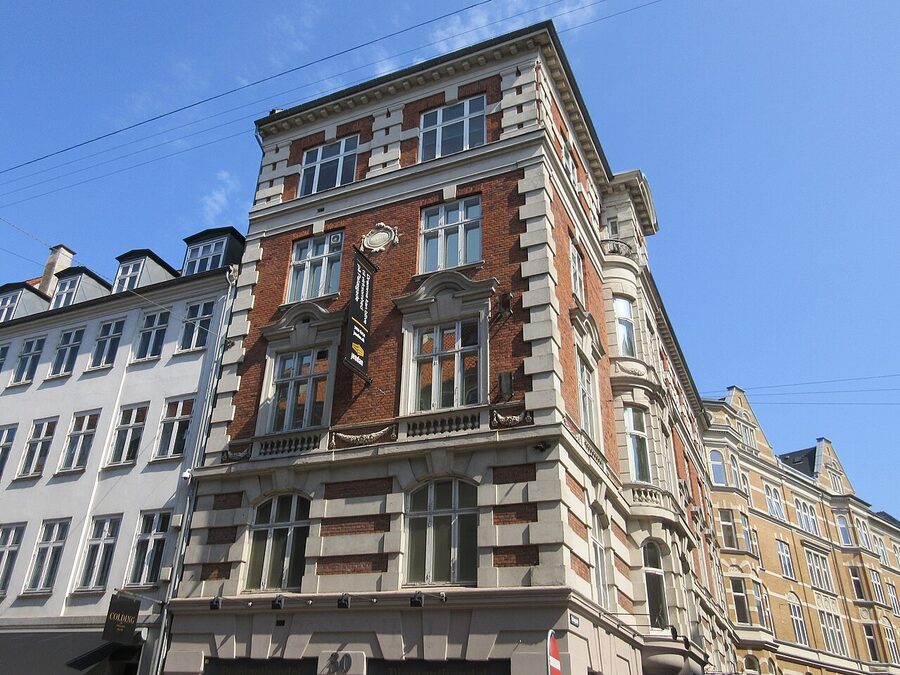 The exterior of Palægade restaurant in central Copenhagen