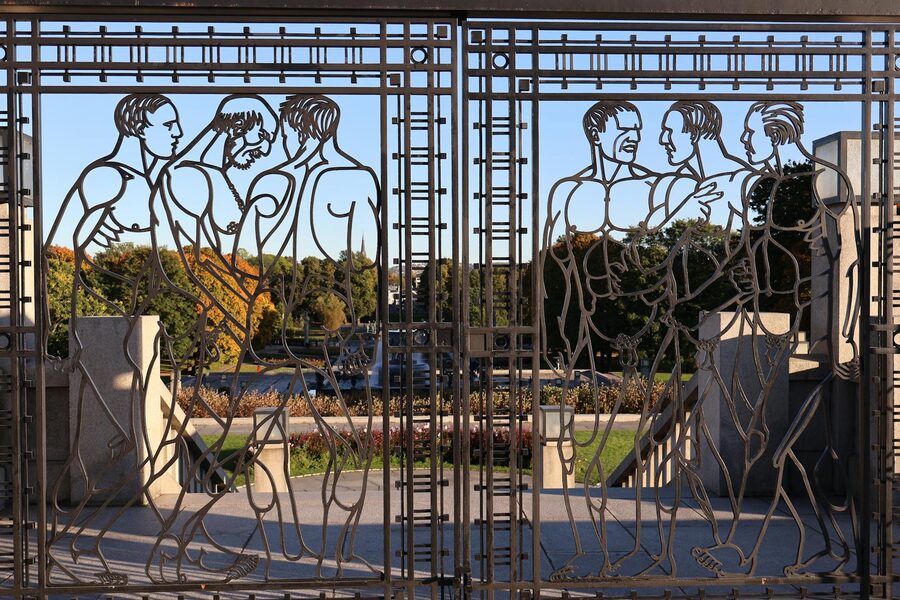 The wrought iron gate at Vigeland Park, Oslo