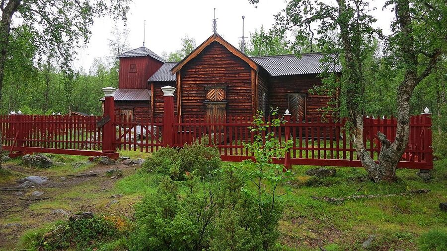 Pielpajarvi wilderness church near Inari