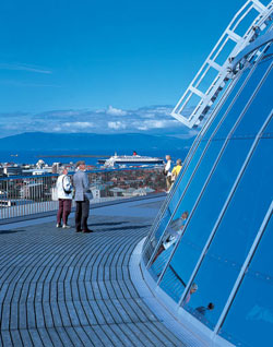 View of Reykjavik from the Perlan viewing deck