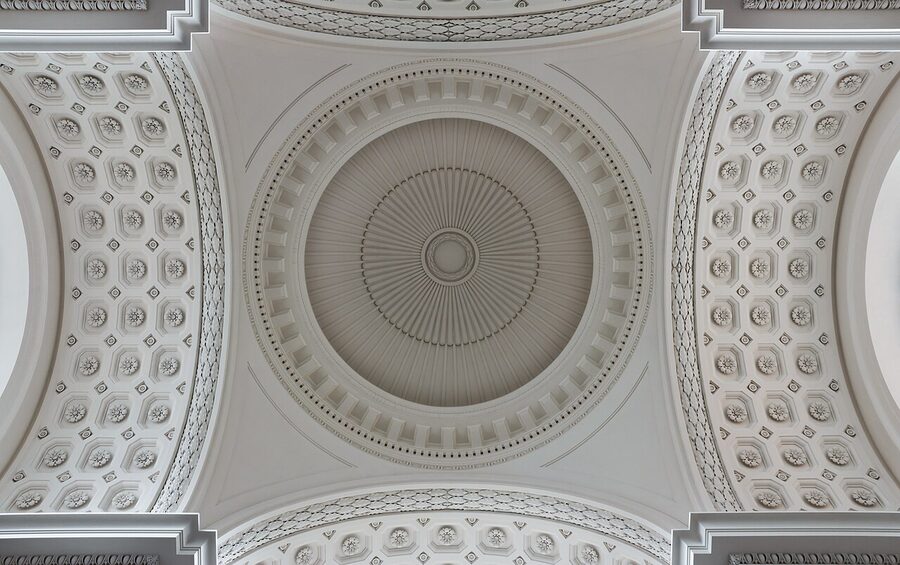 Christian IX chapel dome interior with mosaic decoration