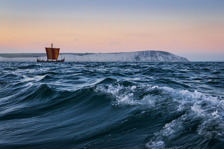 The Sea Stallion under sail at Roskilde