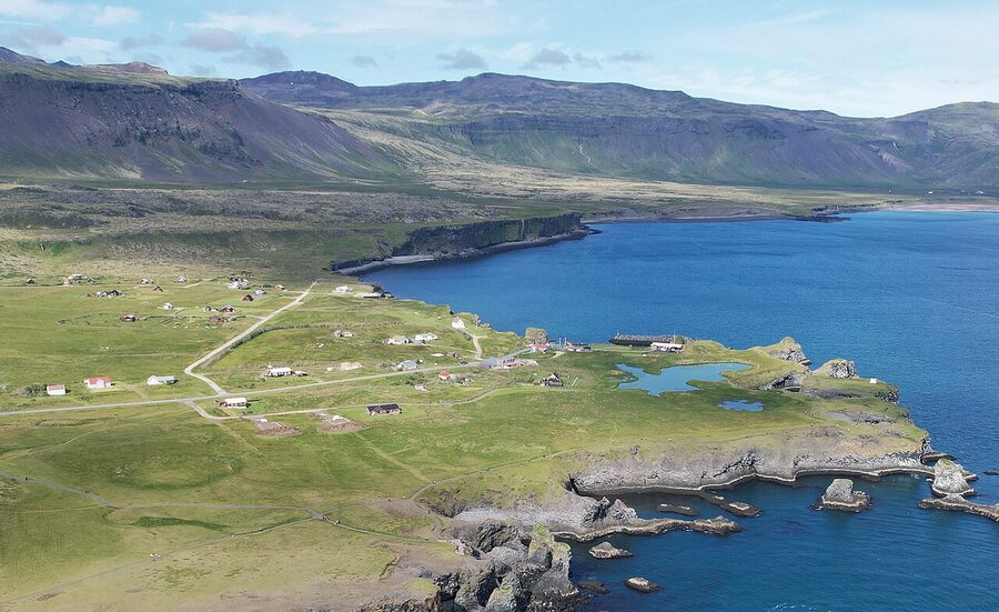 Arnarstapi village from above, Snæfellsnes peninsula