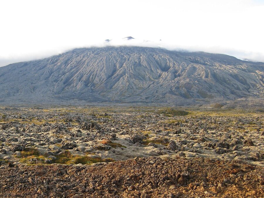 Snæfellsjökull glacier seen from Hellnar village