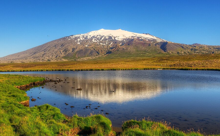 Snæfellsjökull glacier in morning light