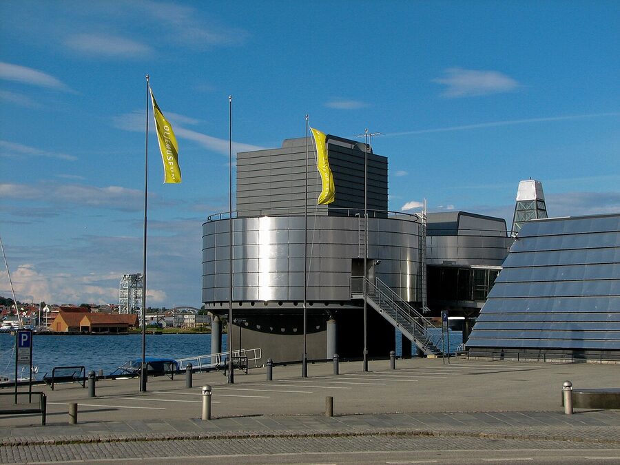 The Norwegian Petroleum Museum building in Stavanger harbour