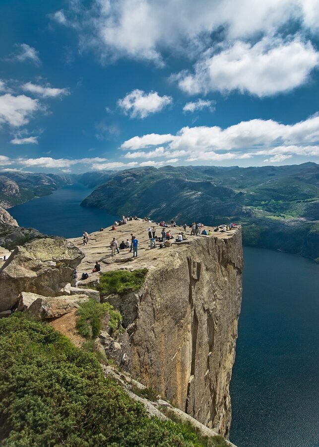 Preikestolen platform from a side angle