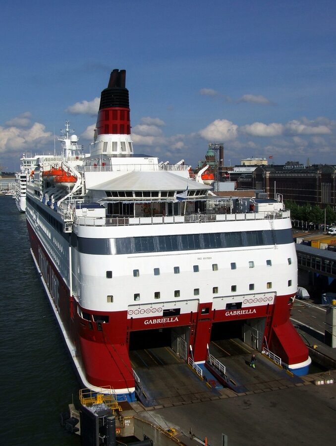 MS Gabriella moored in Helsinki harbour