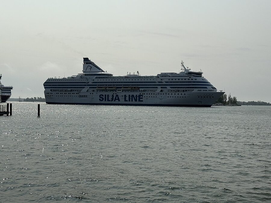 MS Silja Symphony arriving into Helsinki harbour with the Cathedral on the skyline