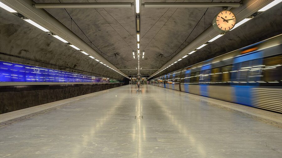 Bagarmossen platform Stockholm tunnelbana