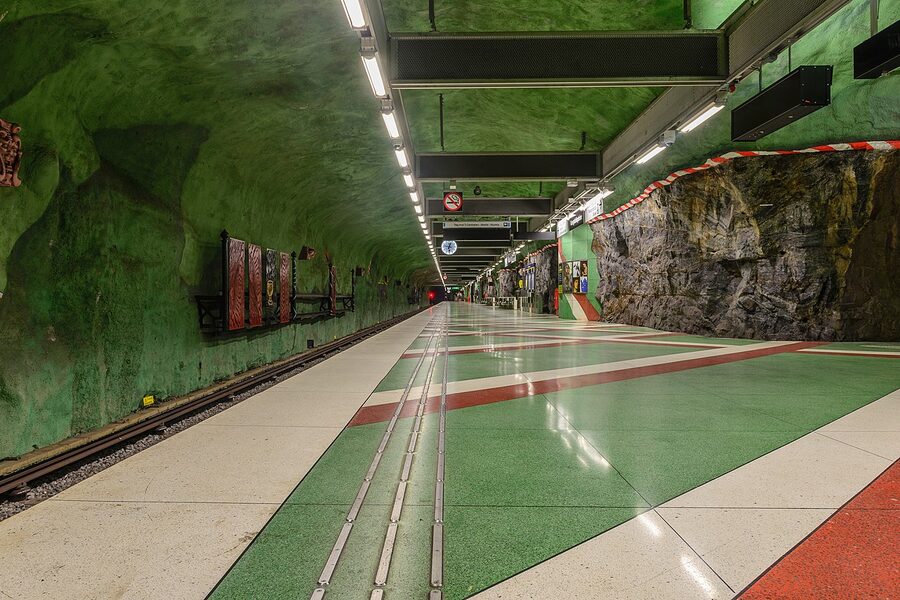Kungsträdgården cave platform Stockholm