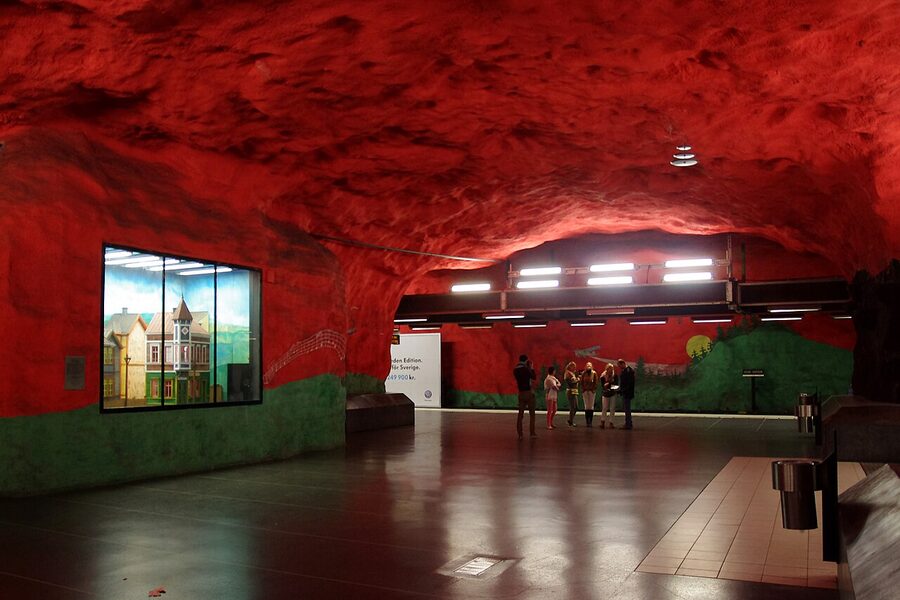 Solna Centrum environmental mural Stockholm