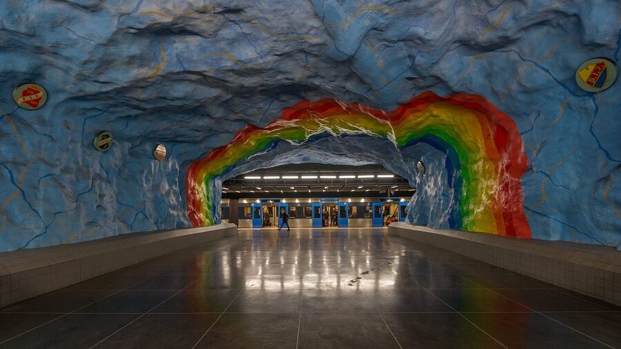 Stadion rainbow arch platform Stockholm