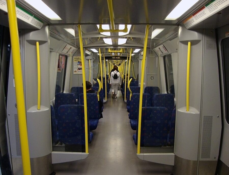 Stockholm metro C20 train interior