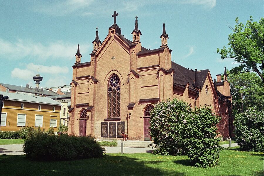 The Finlayson Church inside the factory complex