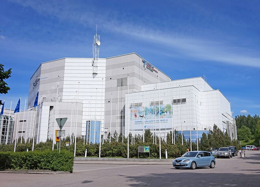 Tampere Hall, the modernist conference and concert centre that houses the Moomin Museum