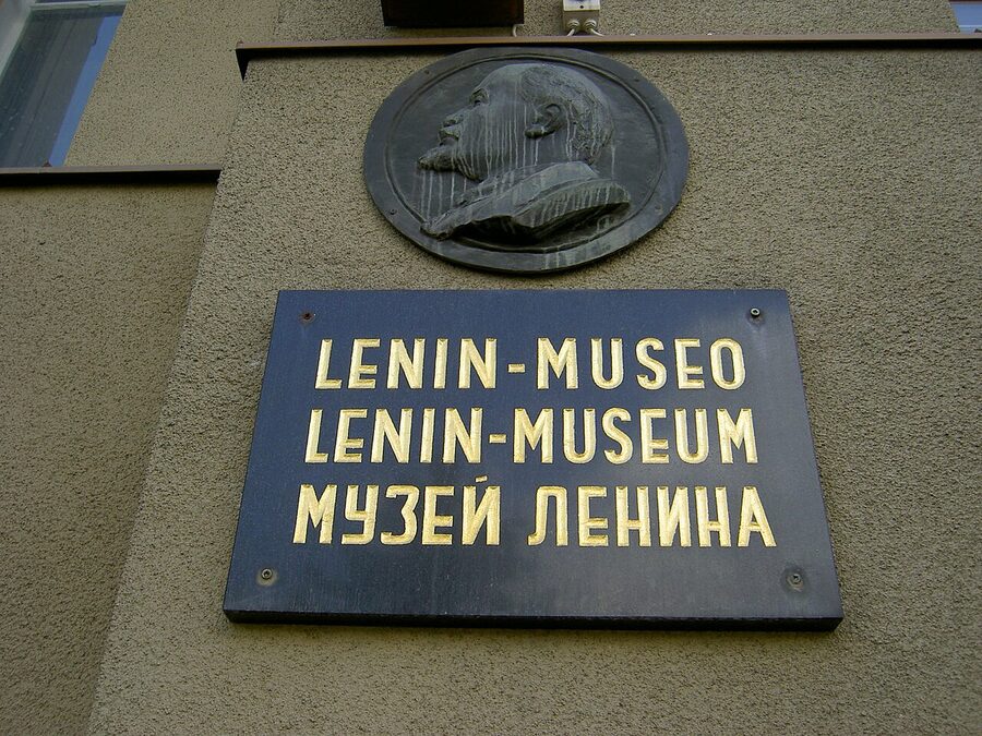 Inside the Lenin Museum, with displays on early 20th century revolutionary politics
