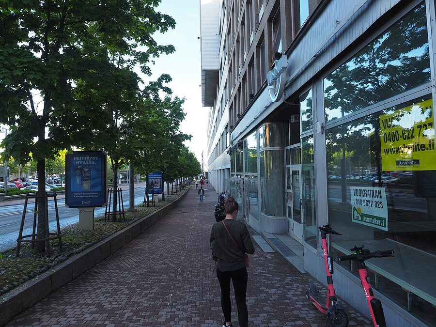 Aleksis Kiven katu in Tampere on a sunny early summer day