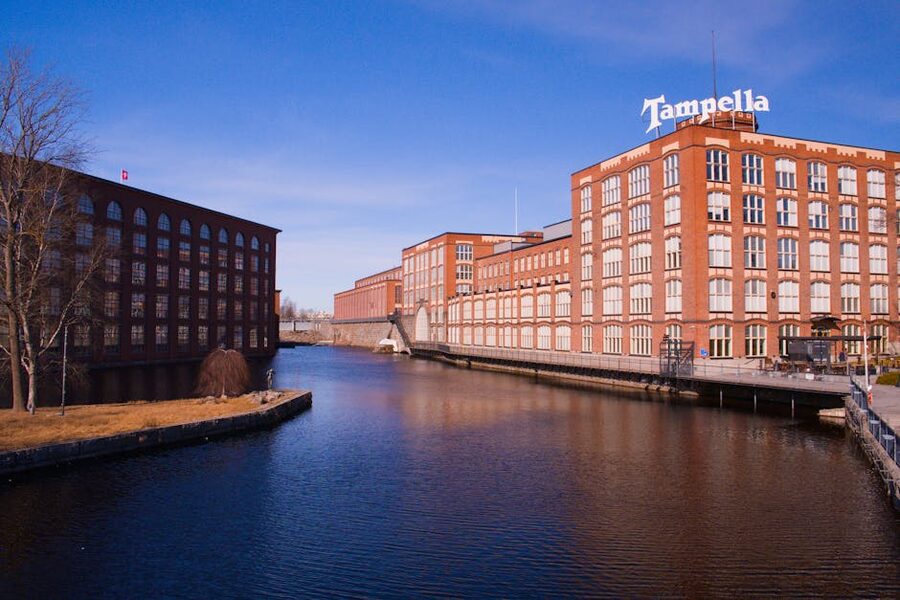 The Tampella industrial complex along the Tammerkoski river