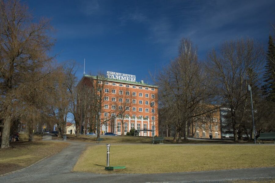 The Radisson Blu Grand Hotel Tammer in central Tampere on a sunny day
