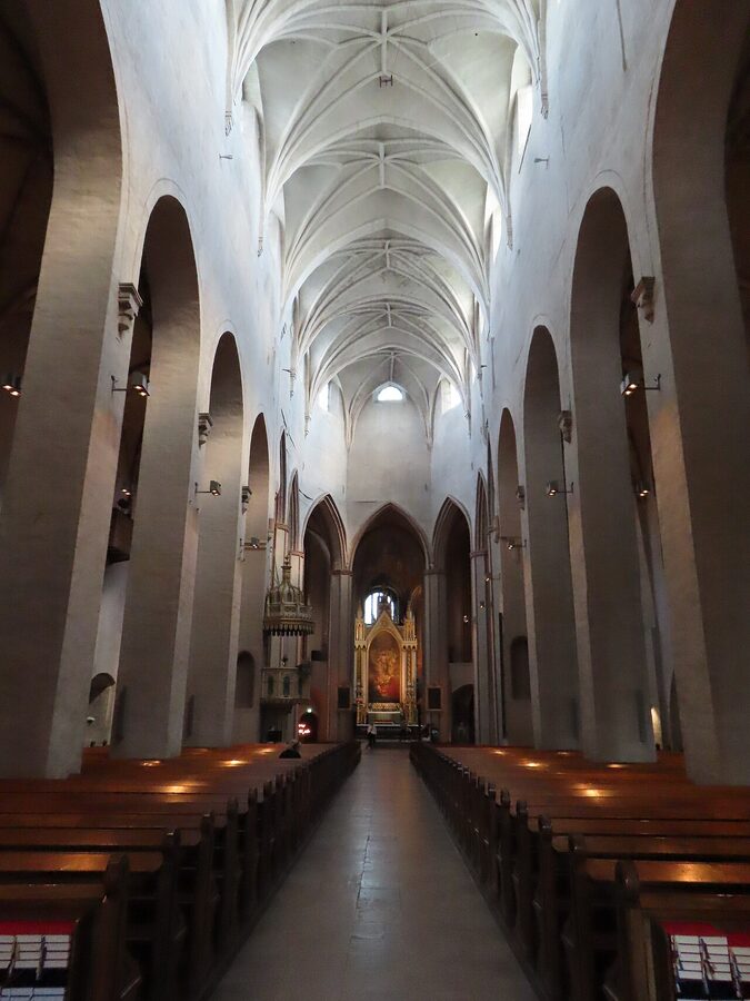 Turku Cathedral exterior with its distinctive bell tower seen from the south