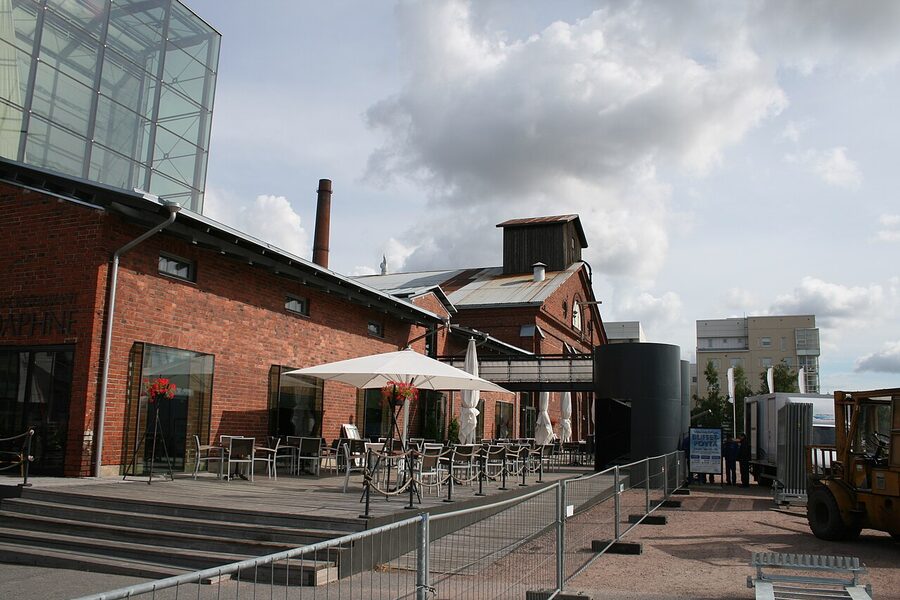 Forum Marinum maritime museum on the Aurajoki riverside in Turku