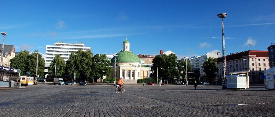 Turku market square viewed from above