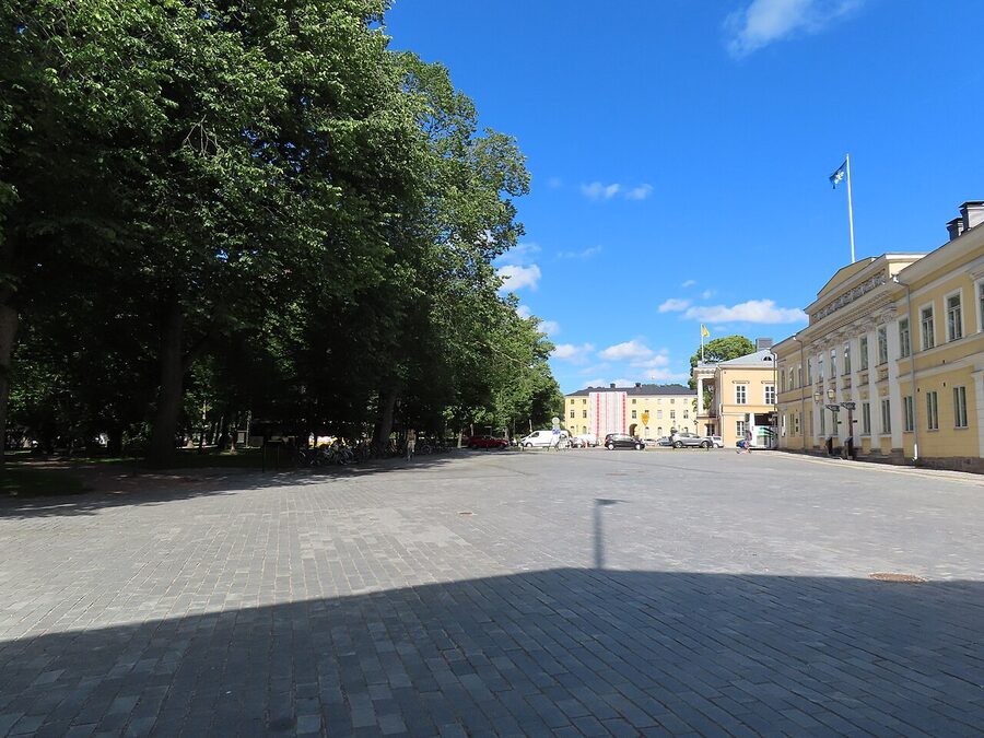 Vanha Suurtori with the Cathedral spire visible in the background