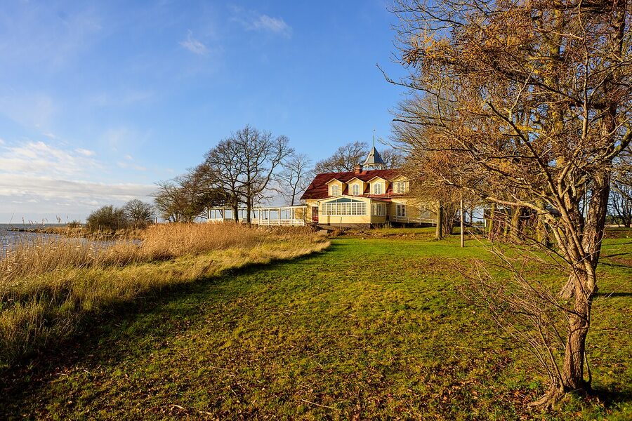 The Warfsholm pension at Klintehamn, Gotland's southwest coast