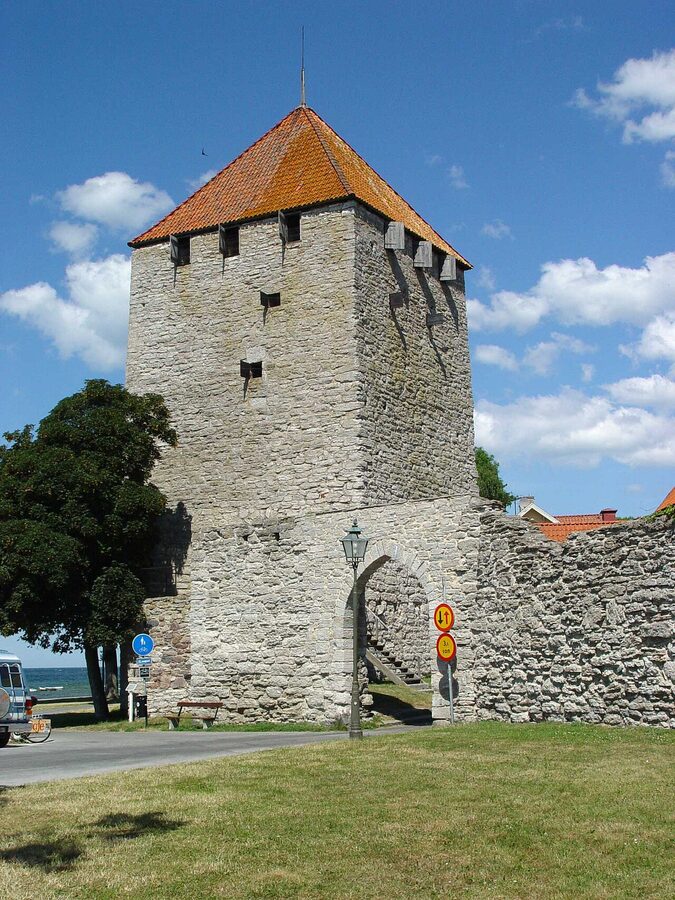 The Kruttornet powder tower at Visby harbour, Gotland