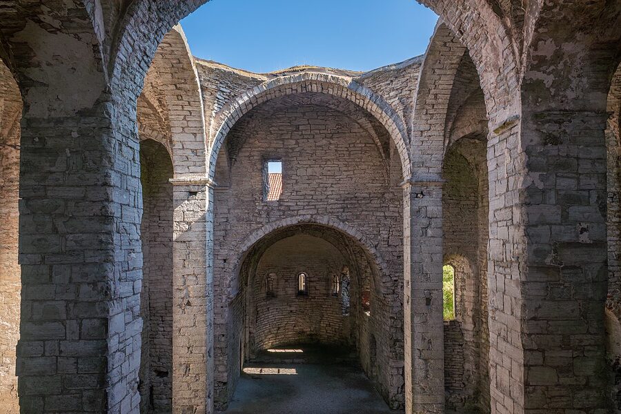 The Sankt Lars church ruin in Visby, Gotland