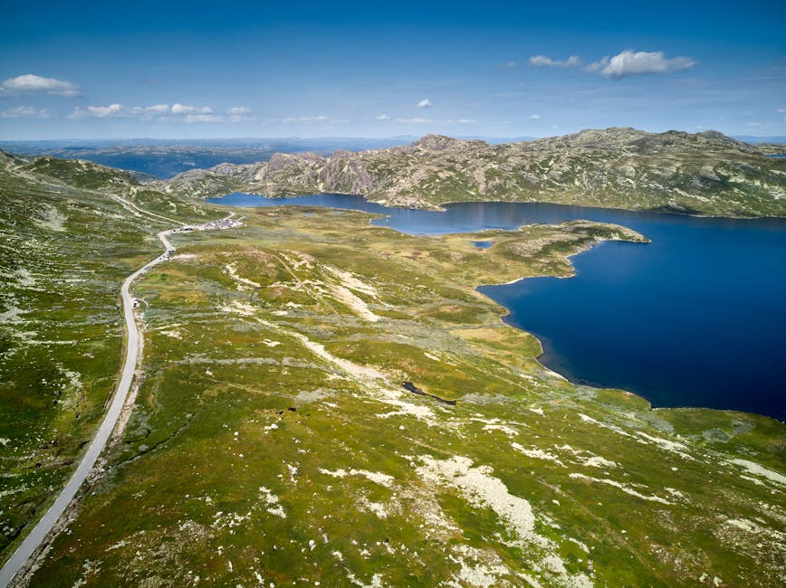 Hjartdal lake and mountains in Norway
