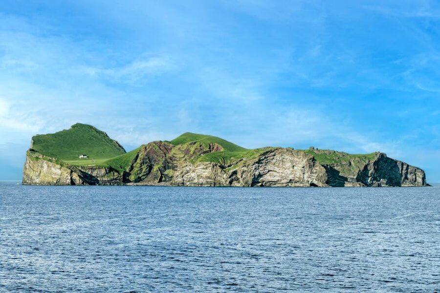Elliðaey island in summer