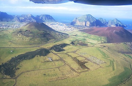 Eldfell, Helgafell and the 1973 fissure on Heimaey